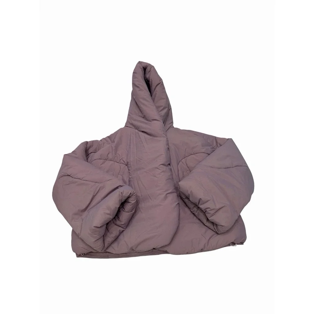 Lululemon Hooded Insulated Wrap Jacket Heathered Light Orbit Women's Size 4